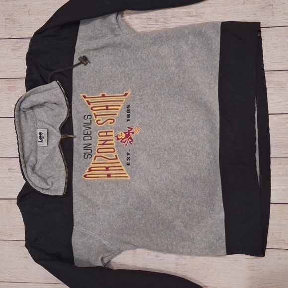 Lee Other - Arizona State University ASU Vintage Sweatshirt, Fleece Jacket, Stitched Words